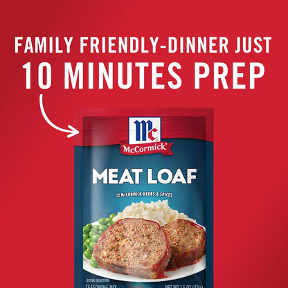 McCormick Meat Loaf Seasoning Mix – Clean-Label Seasoning with Natural Spices for Mindful Family Meals