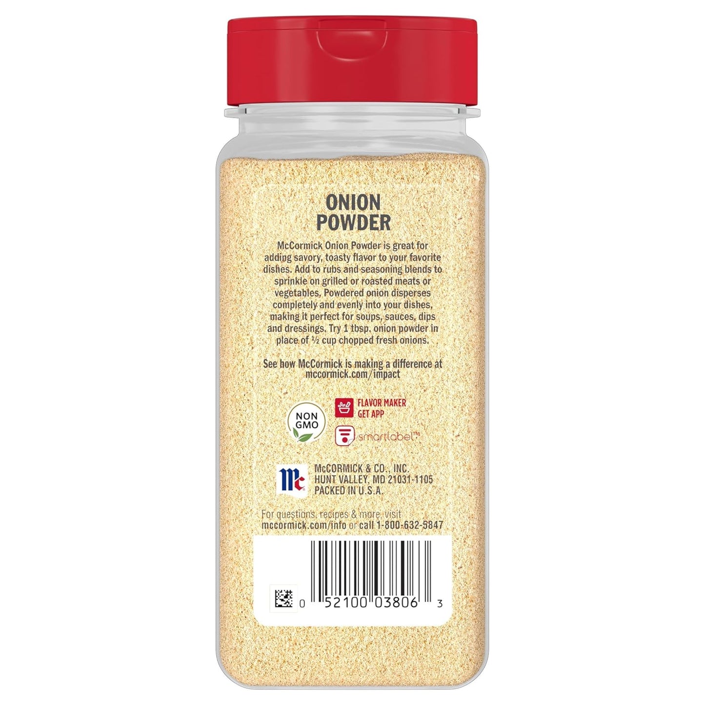 McCormick Onion Powder 7.62 oz – Non-GMO Clean-Eating Pantry Staple