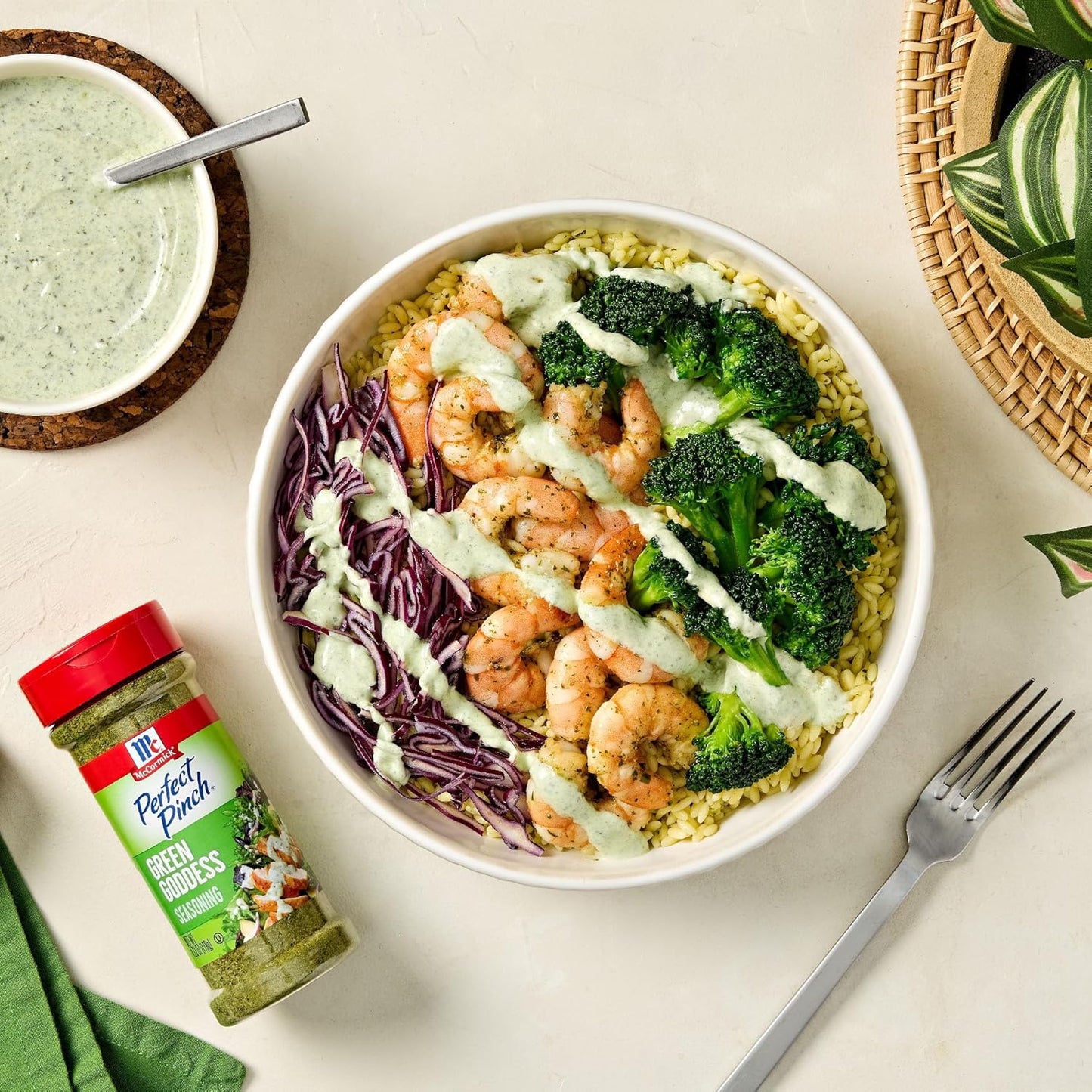 McCormick Perfect Pinch Green Goddess – Single-Bottle All-Purpose Seasoning for Clutter-Free Countertops