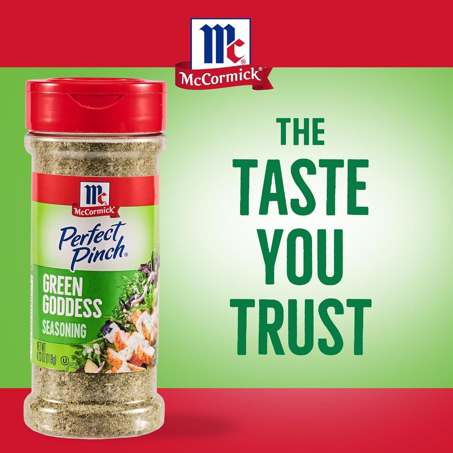 McCormick Perfect Pinch Green Goddess – Single-Bottle All-Purpose Seasoning for Clutter-Free Countertops