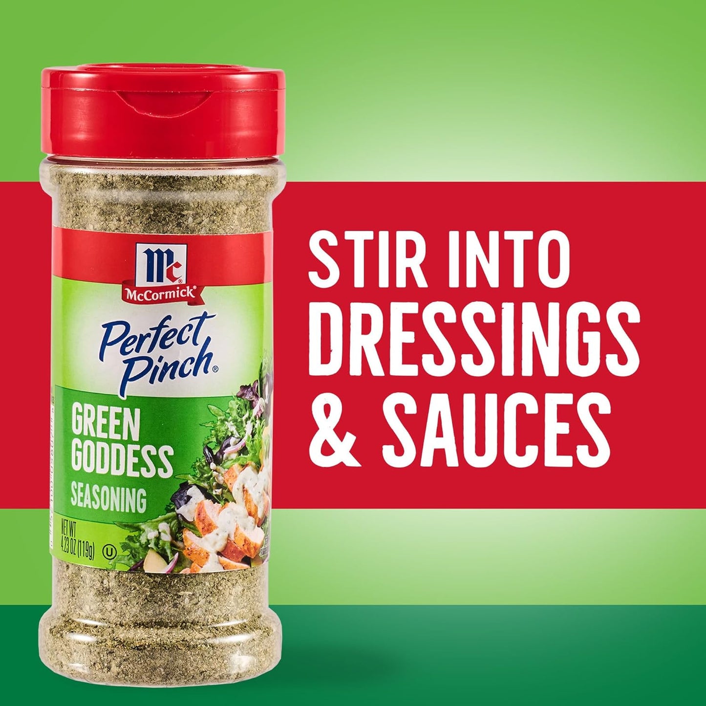 McCormick Perfect Pinch Green Goddess – Single-Bottle All-Purpose Seasoning for Clutter-Free Countertops