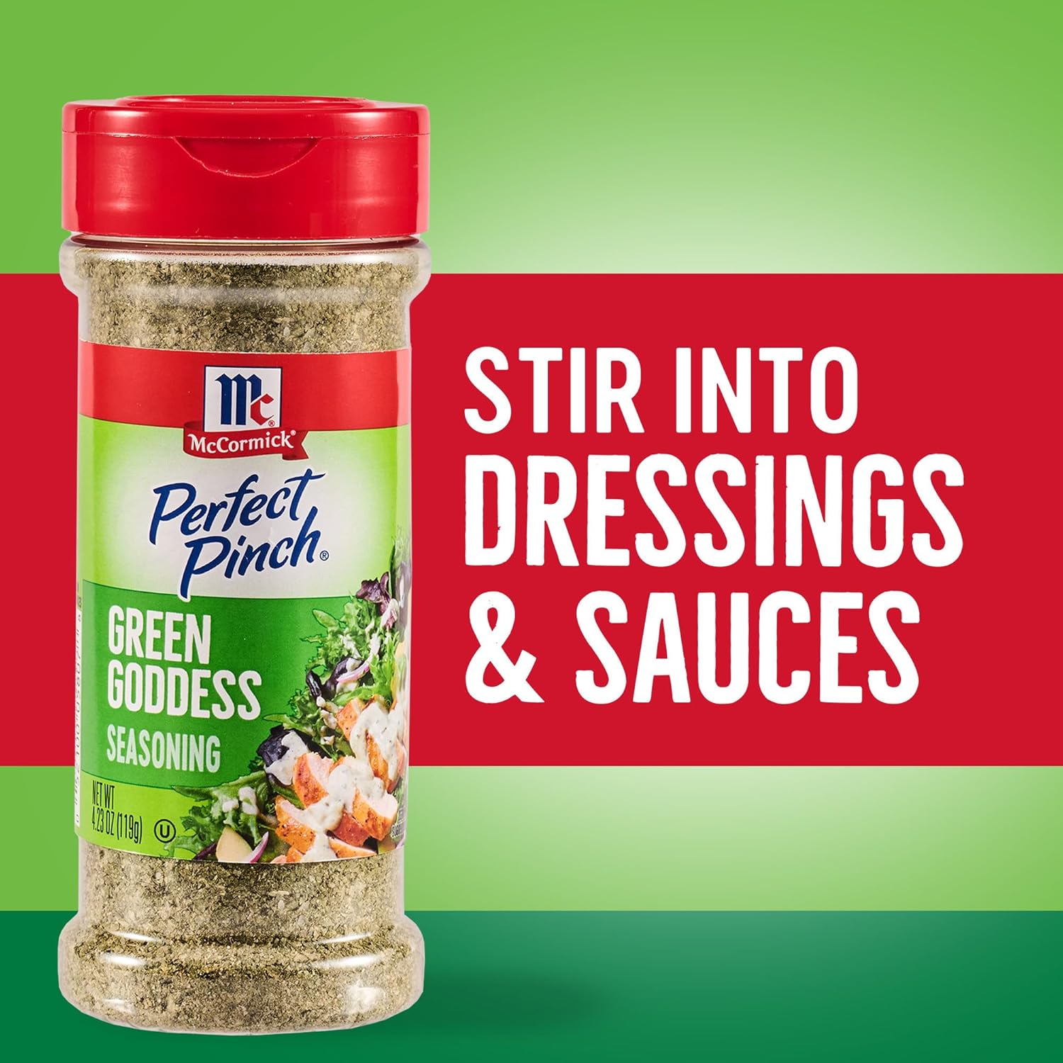 McCormick Perfect Pinch Green Goddess – Single-Bottle All-Purpose Seasoning for Clutter-Free Countertops