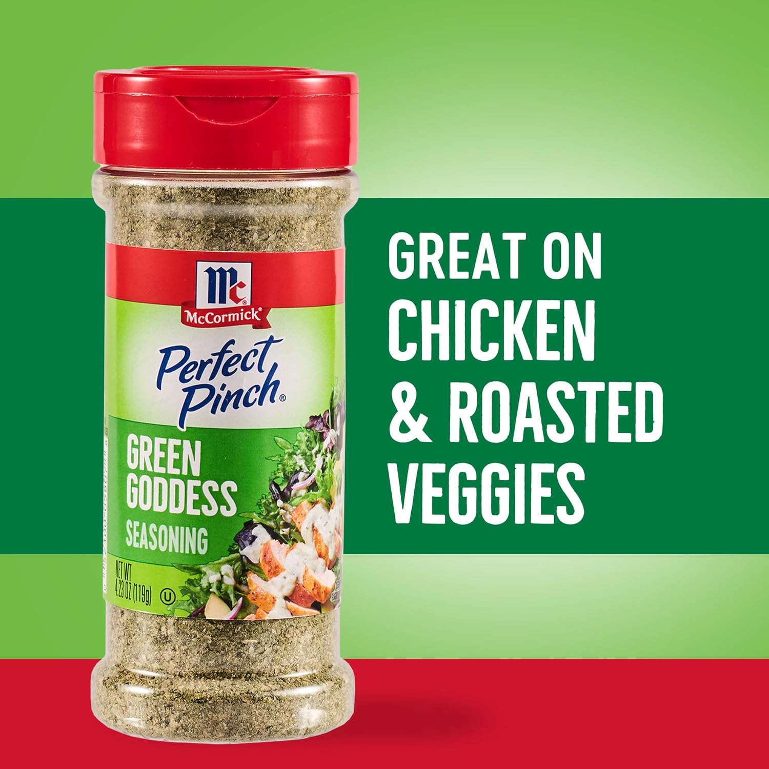 McCormick Perfect Pinch Green Goddess – Single-Bottle All-Purpose Seasoning for Clutter-Free Countertops