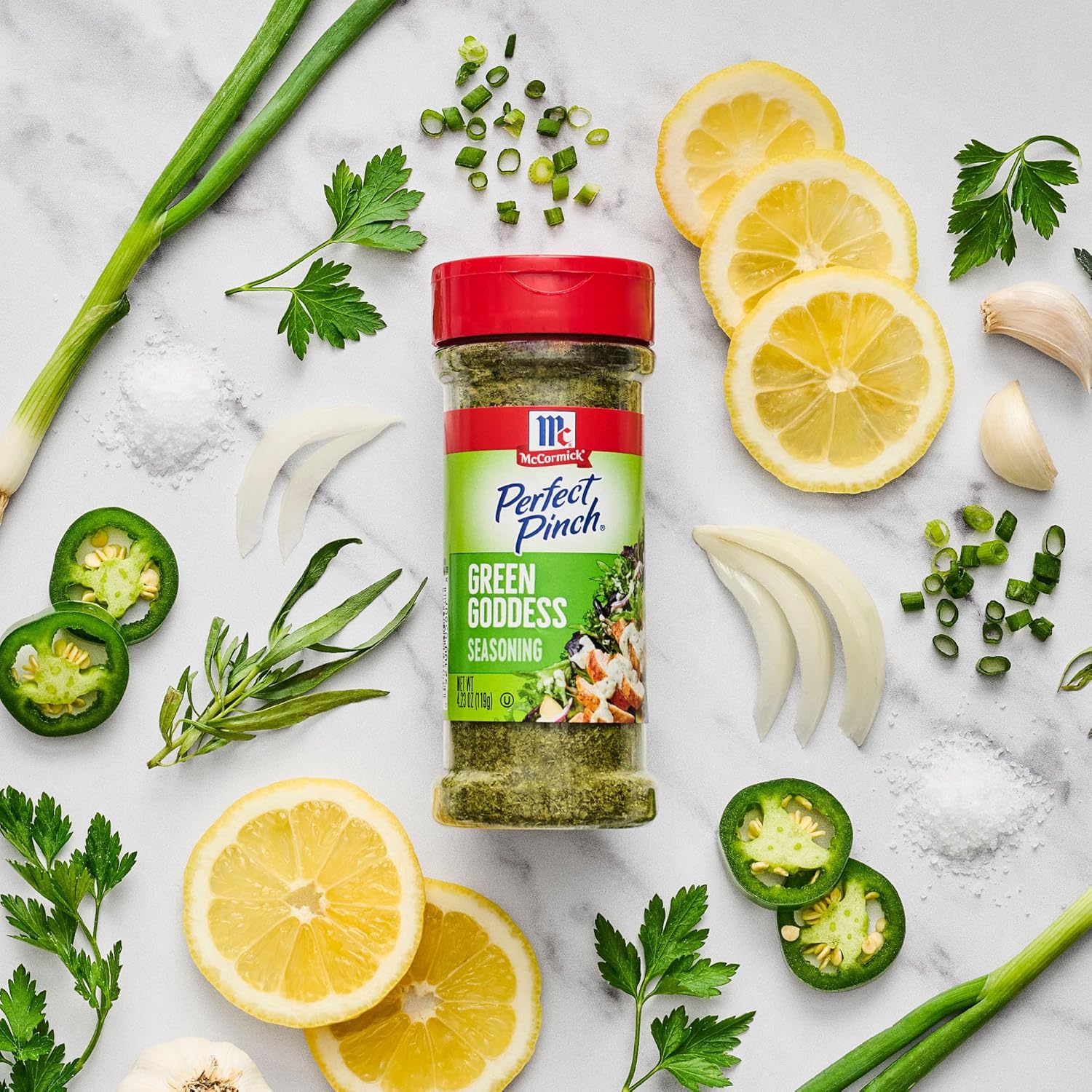 McCormick Perfect Pinch Green Goddess – Single-Bottle All-Purpose Seasoning for Clutter-Free Countertops