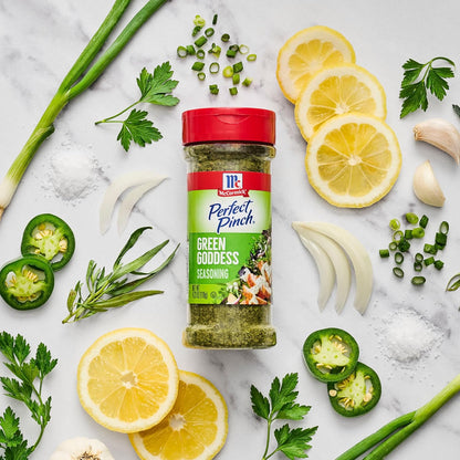 McCormick Perfect Pinch Green Goddess – Single-Bottle All-Purpose Seasoning for Clutter-Free Countertops
