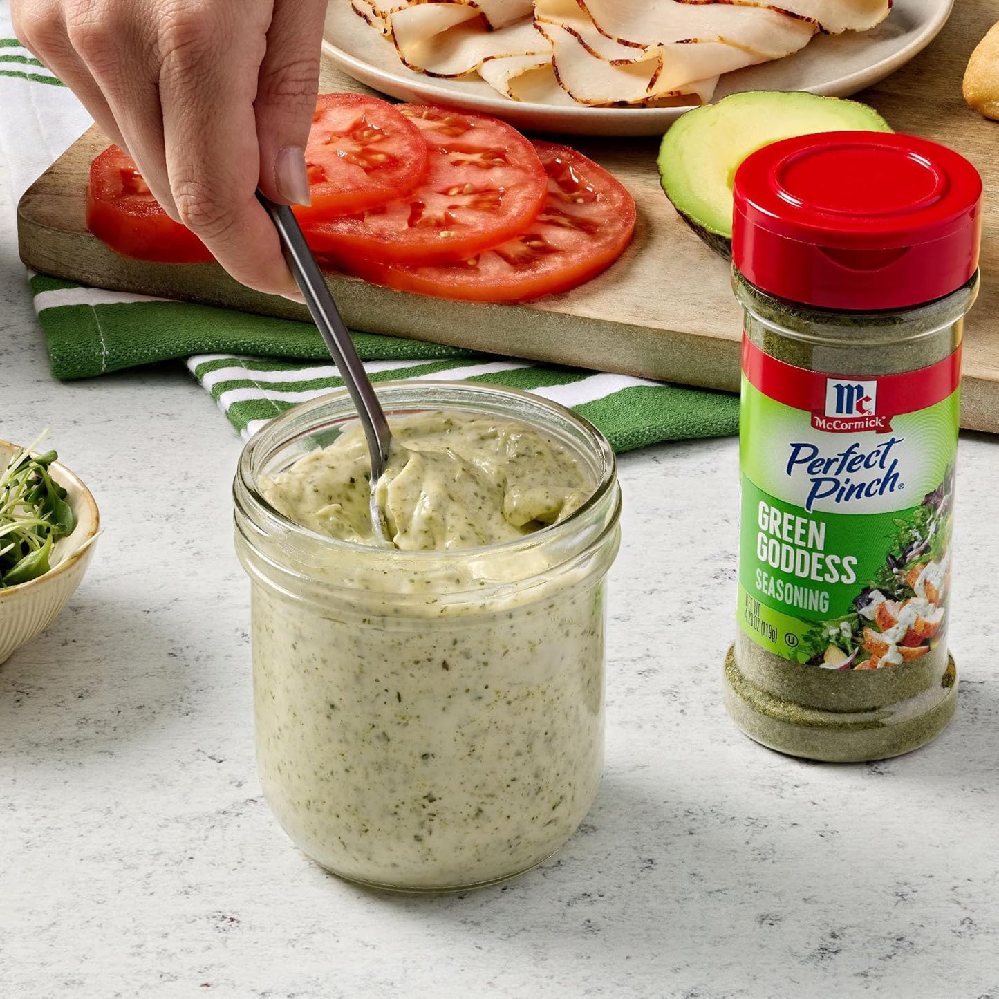 McCormick Perfect Pinch Green Goddess – Single-Bottle All-Purpose Seasoning for Clutter-Free Countertops