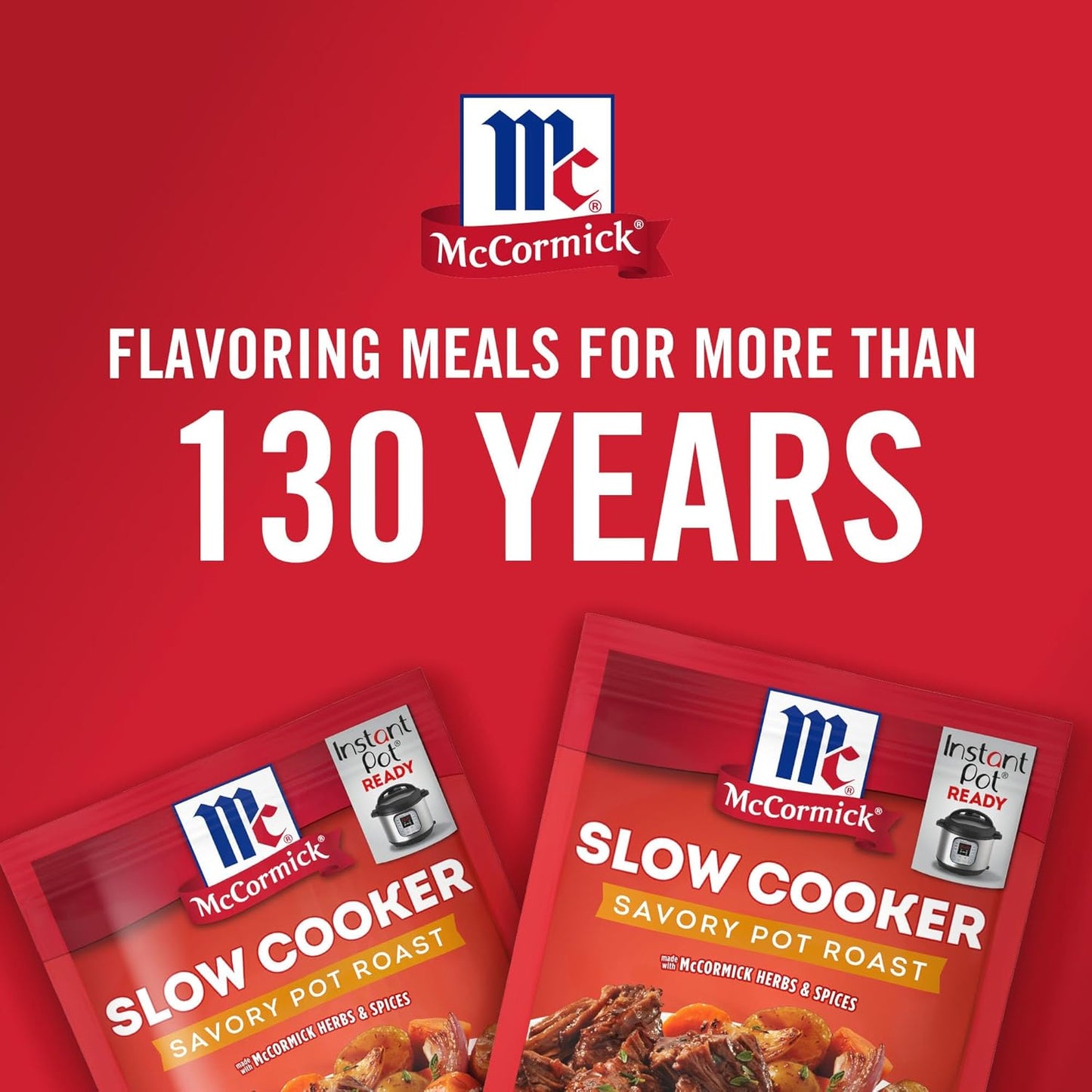 McCormick Slow Cooker Savory Pot Roast Seasoning – No MSG Comfort Food for Mindful Family Eating