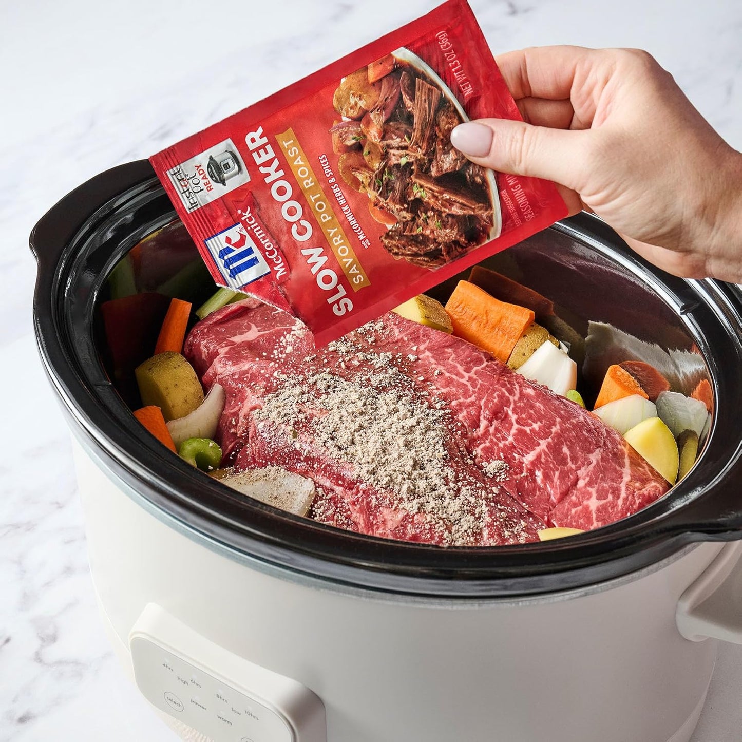 McCormick Slow Cooker Savory Pot Roast Seasoning – No MSG Comfort Food for Mindful Family Eating