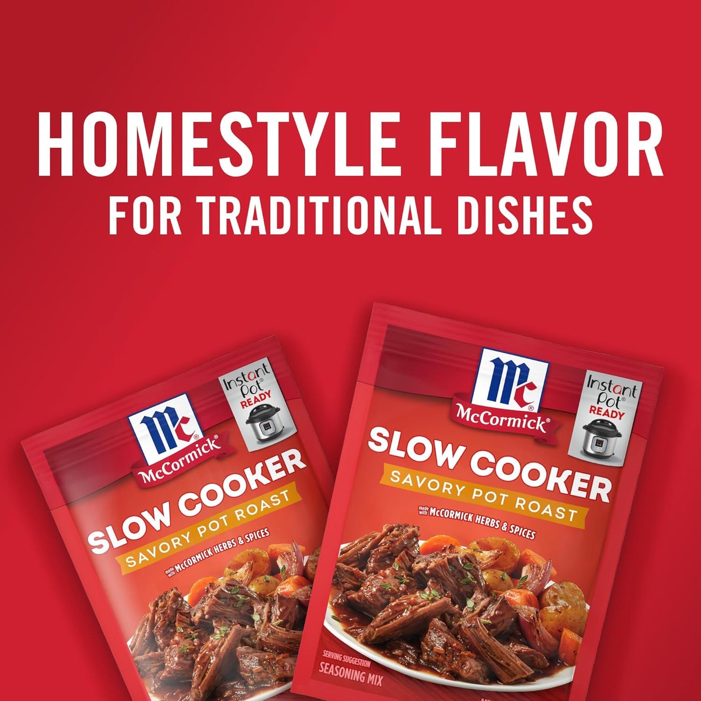 McCormick Slow Cooker Savory Pot Roast Seasoning – No MSG Comfort Food for Mindful Family Eating