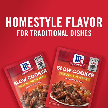 McCormick Slow Cooker Savory Pot Roast Seasoning – No MSG Comfort Food for Mindful Family Eating