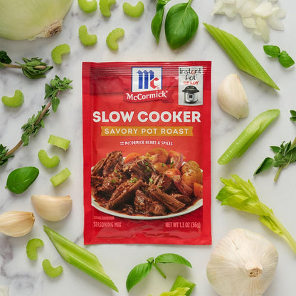 McCormick Slow Cooker Savory Pot Roast Seasoning – No MSG Comfort Food for Mindful Family Eating