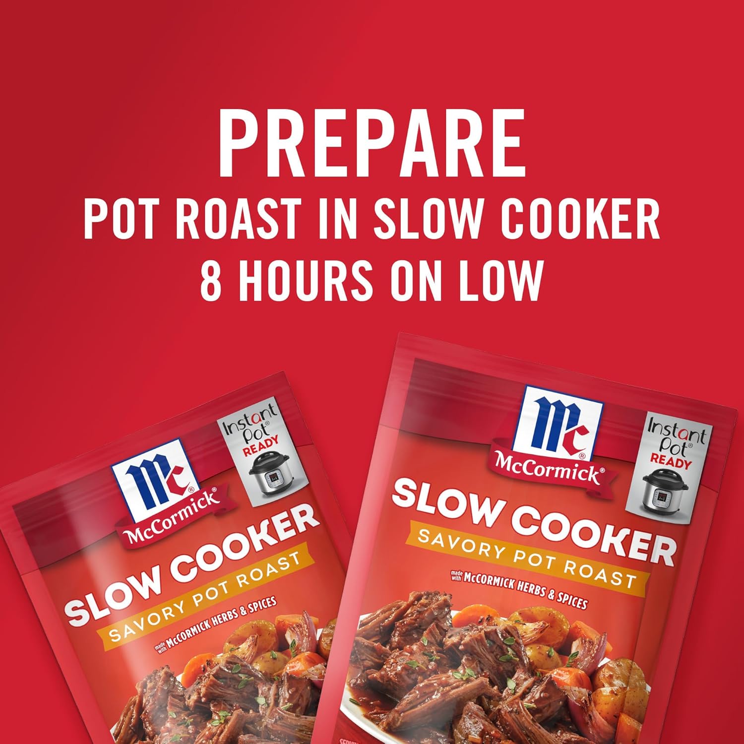 McCormick Slow Cooker Savory Pot Roast Seasoning – No MSG Comfort Food for Mindful Family Eating