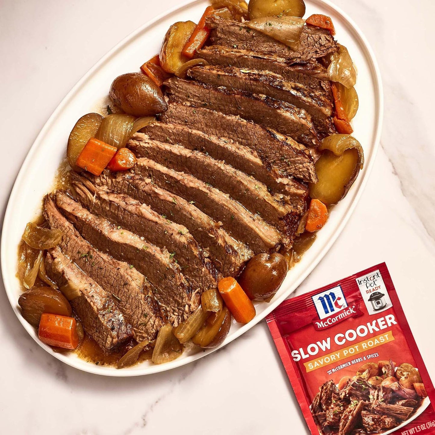 McCormick Slow Cooker Savory Pot Roast Seasoning – No MSG Comfort Food for Mindful Family Eating