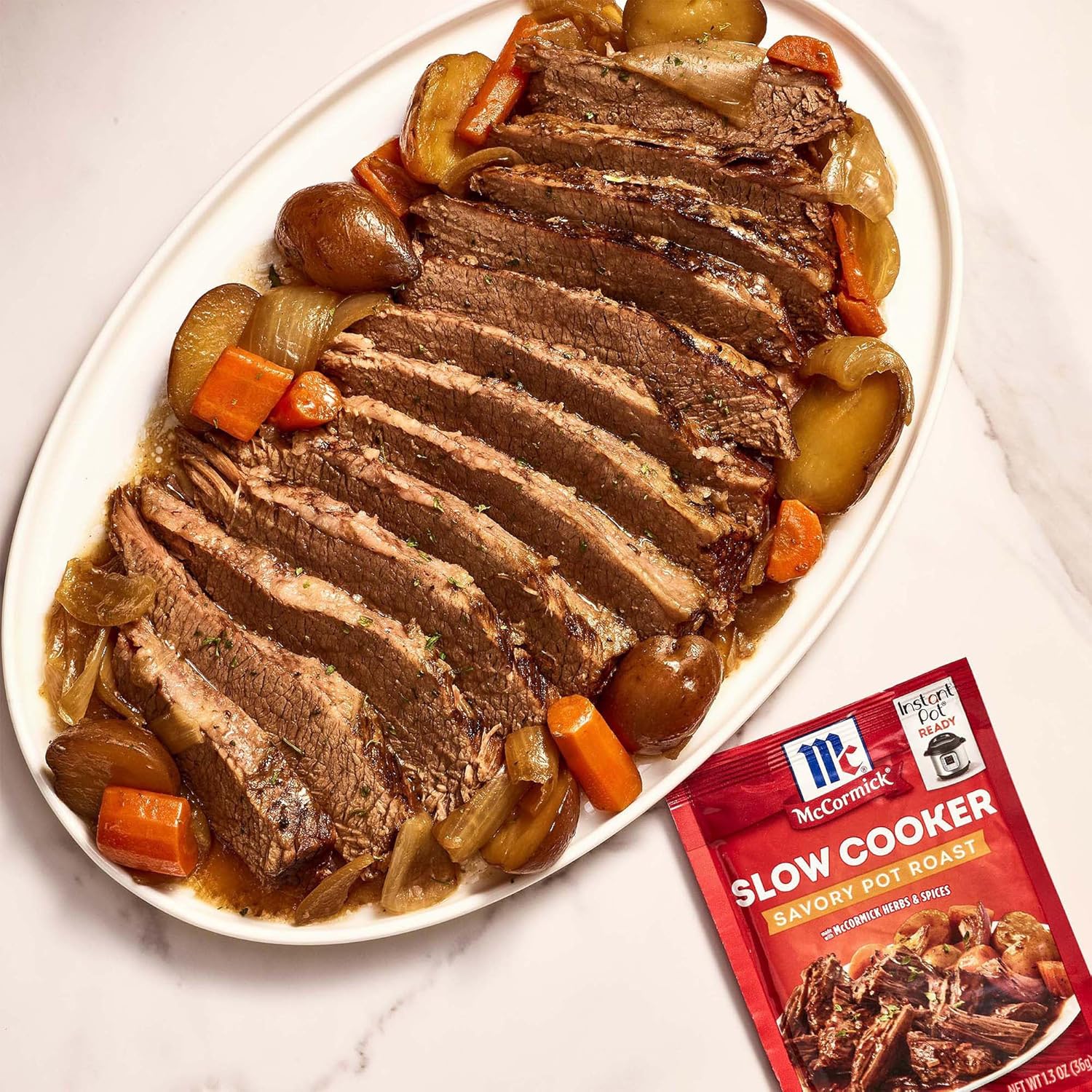 McCormick Slow Cooker Savory Pot Roast Seasoning – No MSG Comfort Food for Mindful Family Eating
