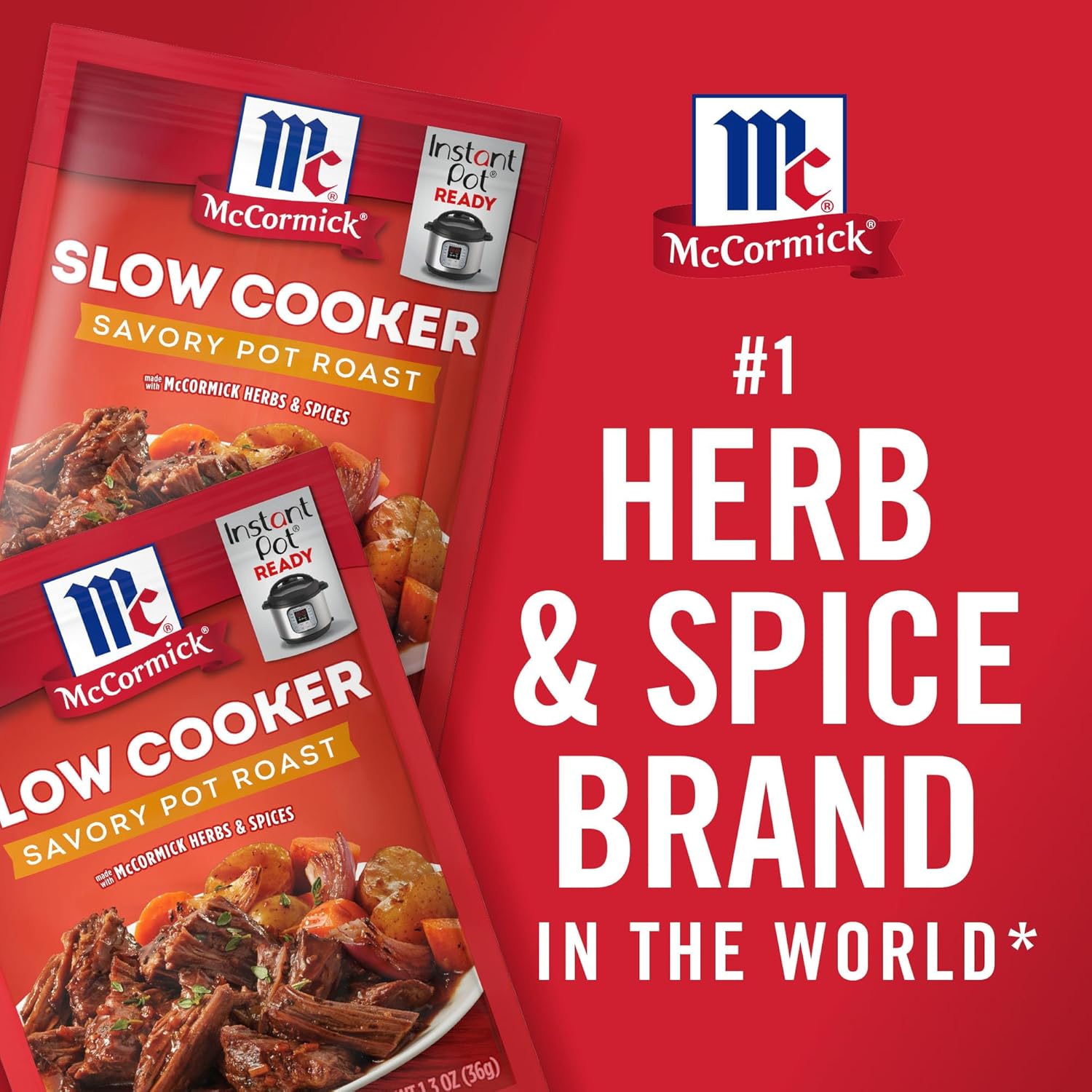 McCormick Slow Cooker Savory Pot Roast Seasoning – No MSG Comfort Food for Mindful Family Eating