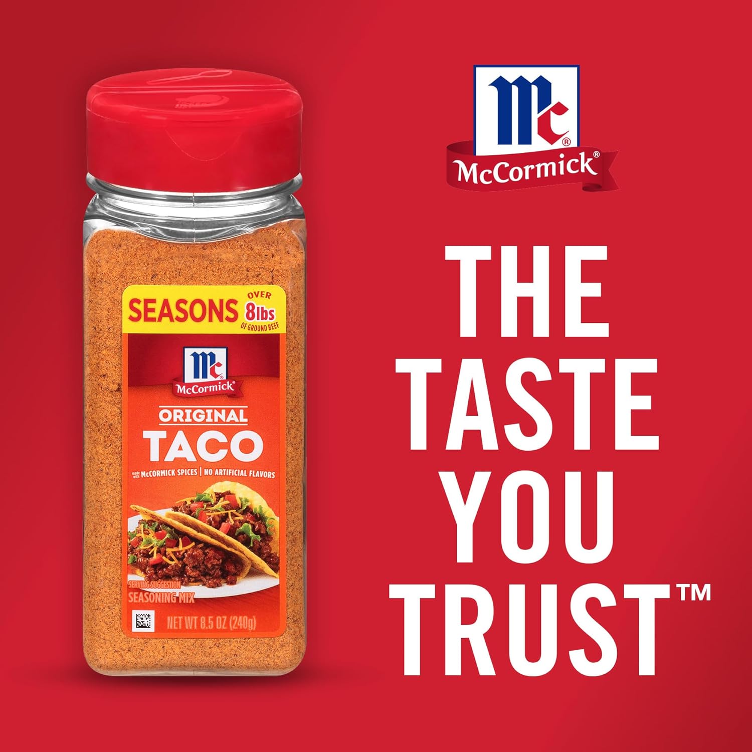 McCormick Taco Seasoning Mix – Clean-Label Pantry Staple, No MSG No Artificial Flavors for Mindful Meal Prep