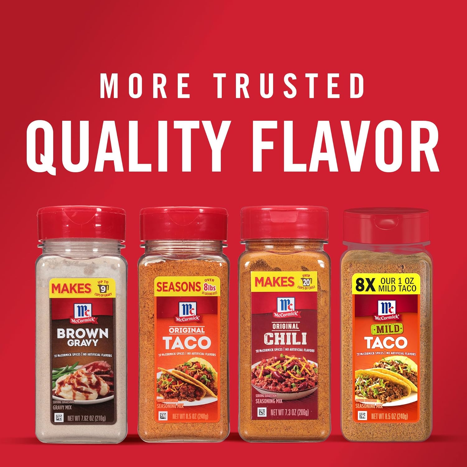 McCormick Taco Seasoning Mix – Clean-Label Pantry Staple, No MSG No Artificial Flavors for Mindful Meal Prep