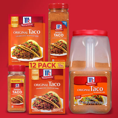 McCormick Taco Seasoning Mix – Clean-Label Pantry Staple, No MSG No Artificial Flavors for Mindful Meal Prep