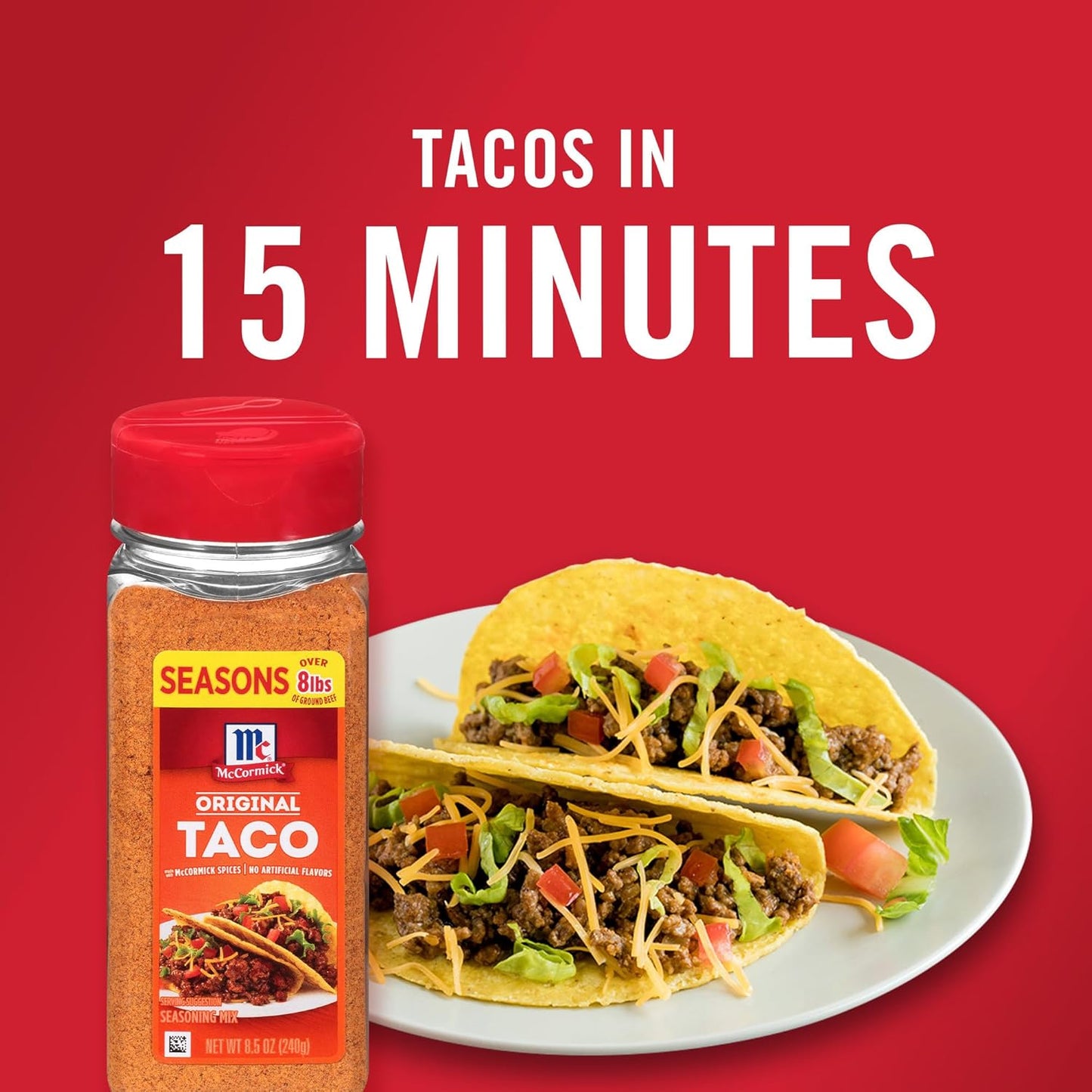 McCormick Taco Seasoning Mix – Clean-Label Pantry Staple, No MSG No Artificial Flavors for Mindful Meal Prep