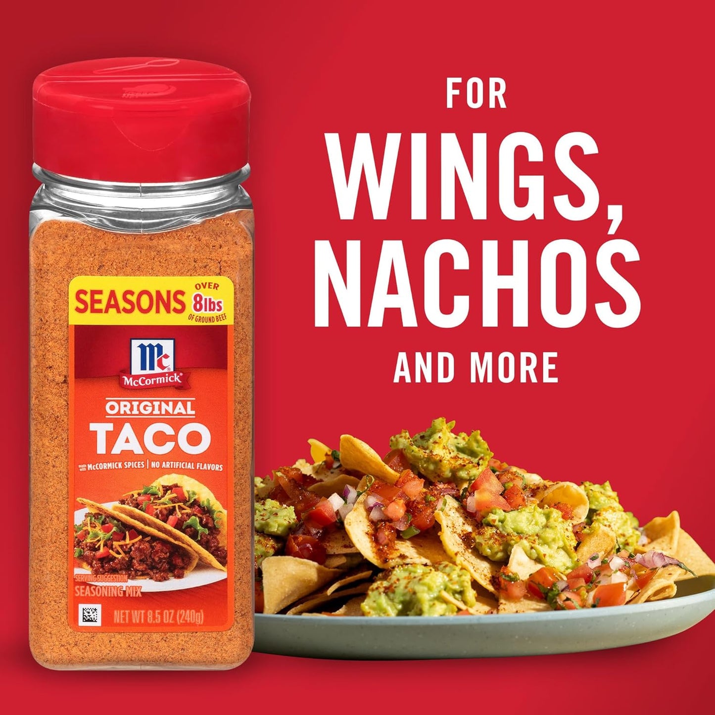 McCormick Taco Seasoning Mix – Clean-Label Pantry Staple, No MSG No Artificial Flavors for Mindful Meal Prep