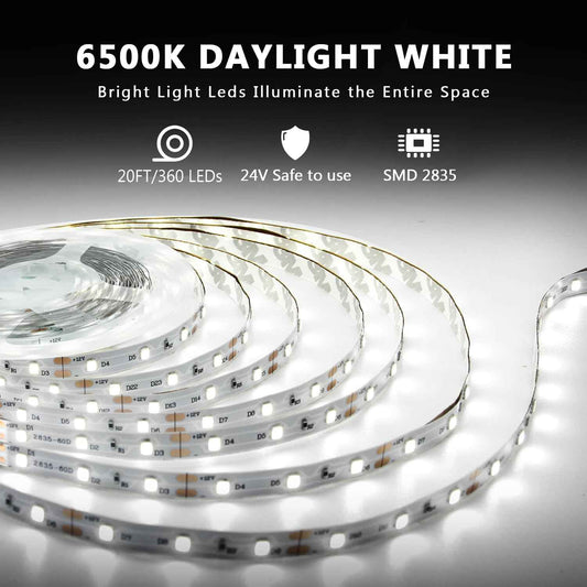 dalattin LED Strip Lights – Cool to Touch 24V Tape Light Safe for Kids and Pets, Dimmable