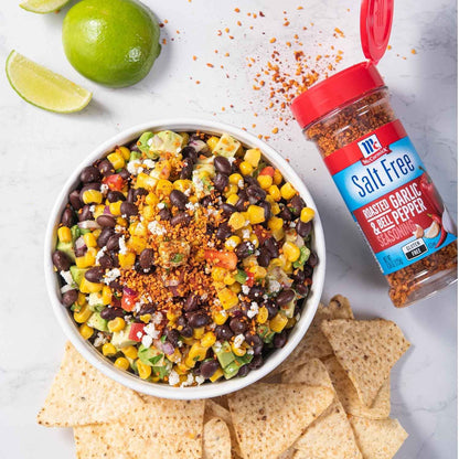 McCormick Salt Free Roasted Garlic & Bell Pepper Seasoning – Portable Salt-Free Rub for Backyard Grilling and Cookouts