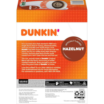 Dunkin' Hazelnut Keurig K-Cup Pods – Cozy Wind-Down Coffee Moment at Home, 88 Pod Comforting Roast