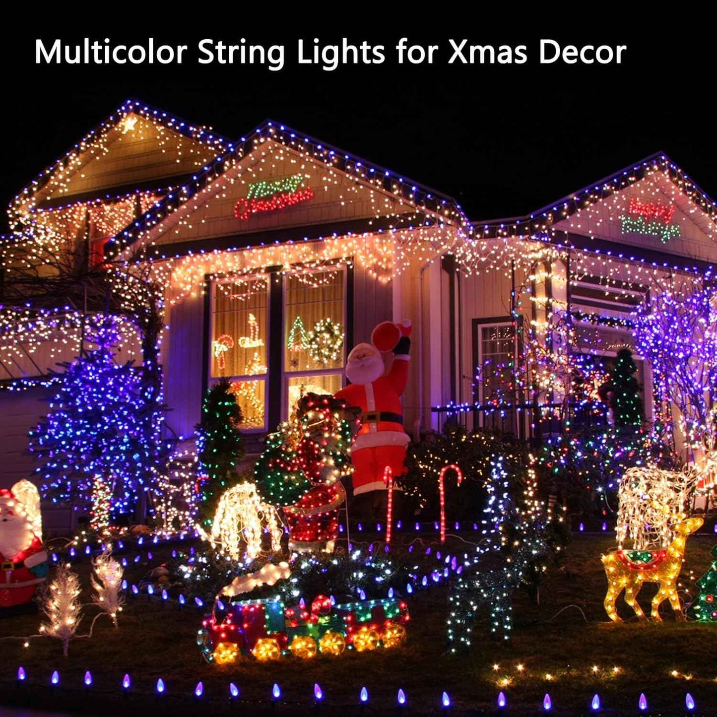 Toodour Solar String Lights – Flameless Outdoor and Indoor Lighting for Homes with Kids and Pets, LED Only