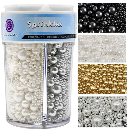 SUGAR BAY Premium Metallic Pearl Sprinkle Set – High-End Dessert Finishing for Professional Patisserie and Upscale Home Kitchens