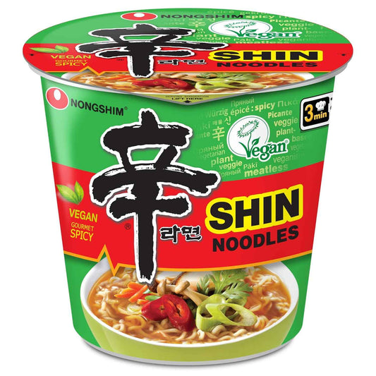 Nongshim Neoguri Spicy Seafood Cup – Pantry-Staple Instant Noodles for Focused Study Sessions and Late-Night Focus Fuel, 6-Pack