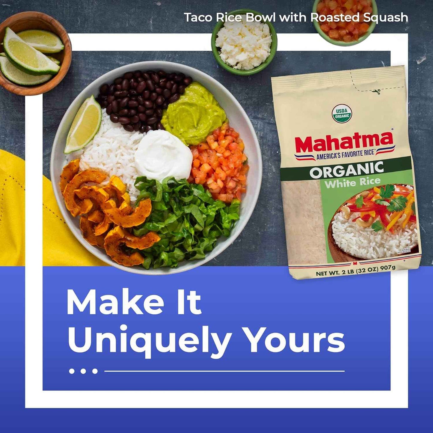 Mahatma Organic White Rice, 2lb – Everyday Family Dinner Side Dish Staple