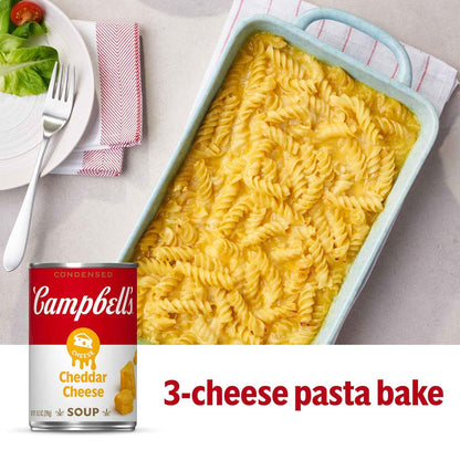 Campbell's Condensed Cheddar Cheese Soup – Vegetarian Pantry Staple for Balanced Flexitarian Meals, 10.5 oz Can