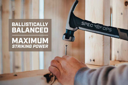 Spec Ops Tools Framing Hammer, SRS Lanyard Compatible 22 oz Hammer for Safe Overhead Tethering