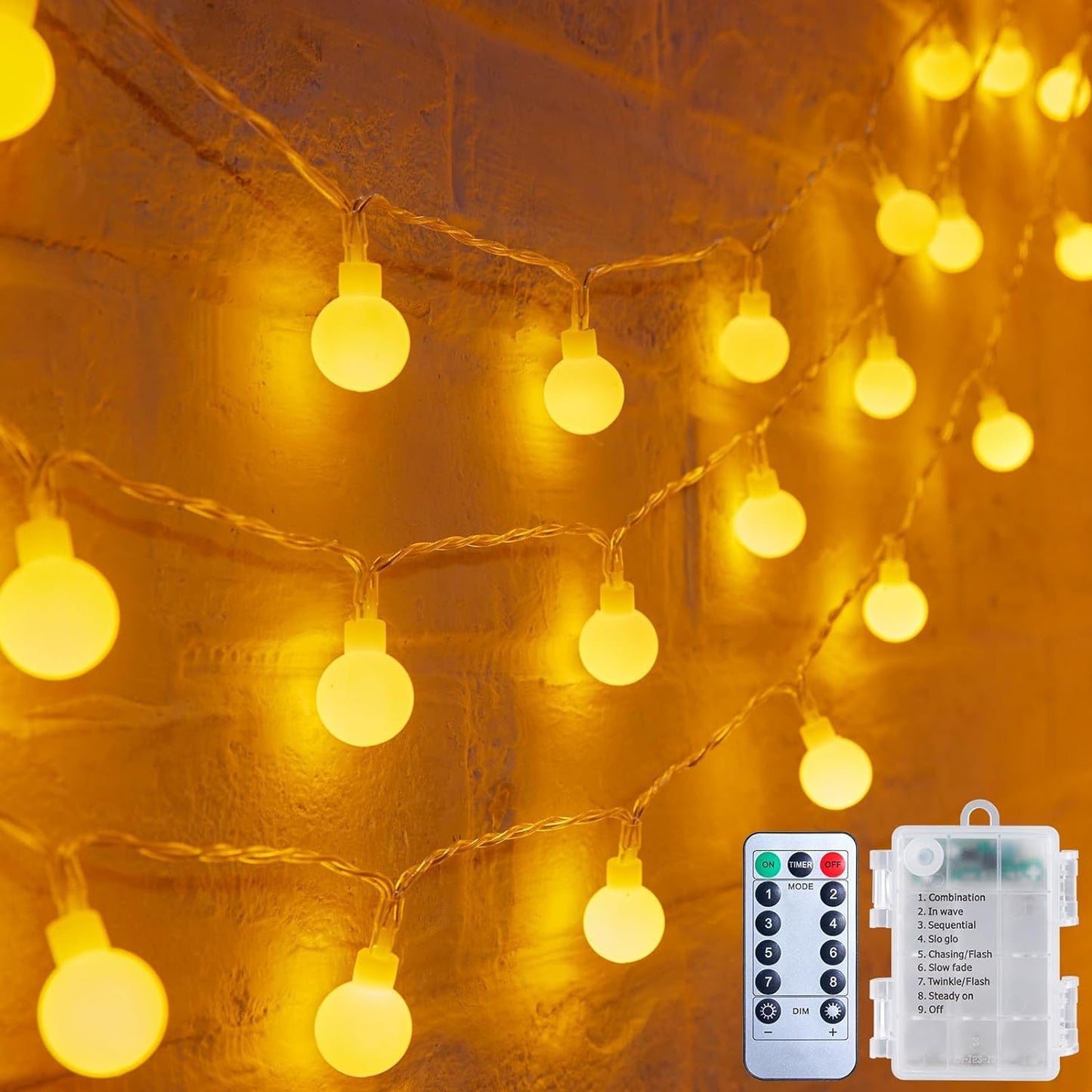 Minetom Battery Operated Globe String Lights – Thoughtful Birthday Gift for Her, Cozy Bedroom & Dorm Decor