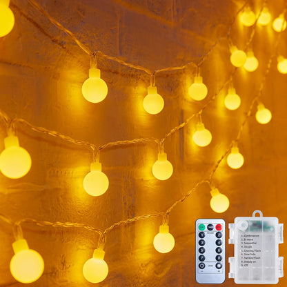 Minetom Battery Operated Globe String Lights – Thoughtful Birthday Gift for Her, Cozy Bedroom & Dorm Decor