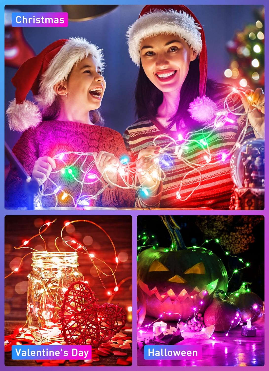 Minetom Fairy Lights for Kids Room – Safe Cool to Touch LED String Lights, 33FT Remote Timer for Nursery