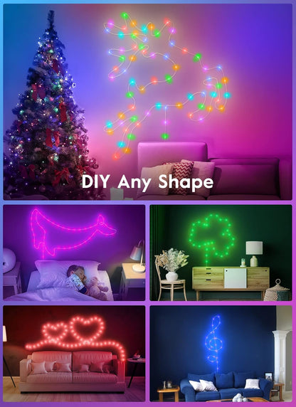 Minetom Fairy Lights for Kids Room – Safe Cool to Touch LED String Lights, 33FT Remote Timer for Nursery