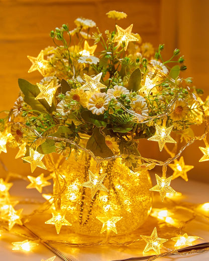Minetom Star String Lights Battery Operated – Thoughtful Birthday Gift for Her, Cozy Bedroom Decor for Mom