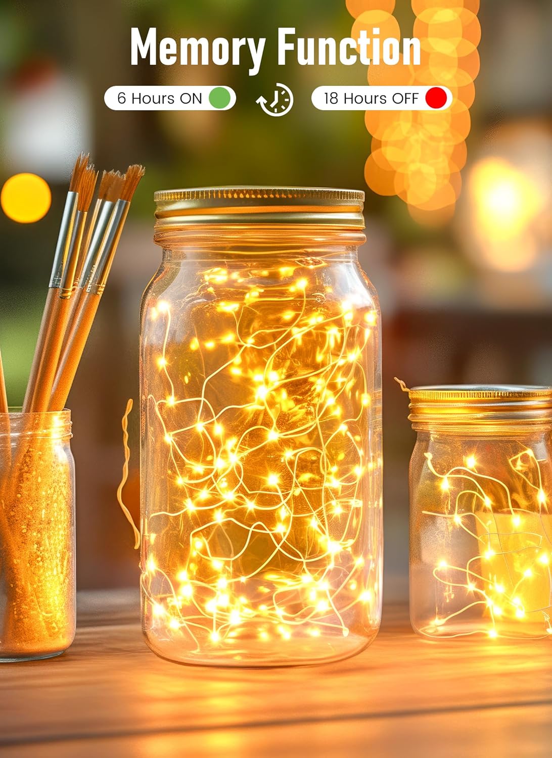 Minetom Twinkle Fairy Lights – Nursery Night Light for Baby Room, Cool-Touch USB String Lights with 6H Auto Timer and 8 Modes