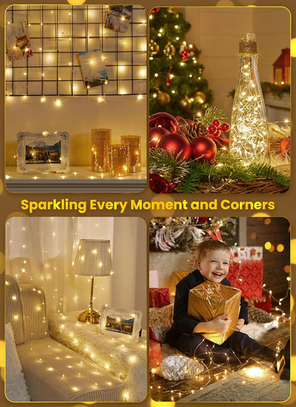 Minetom Waterproof Fairy Lights – Patio String Lighting for Outdoor Dining, Battery Powered and Weather Resistant