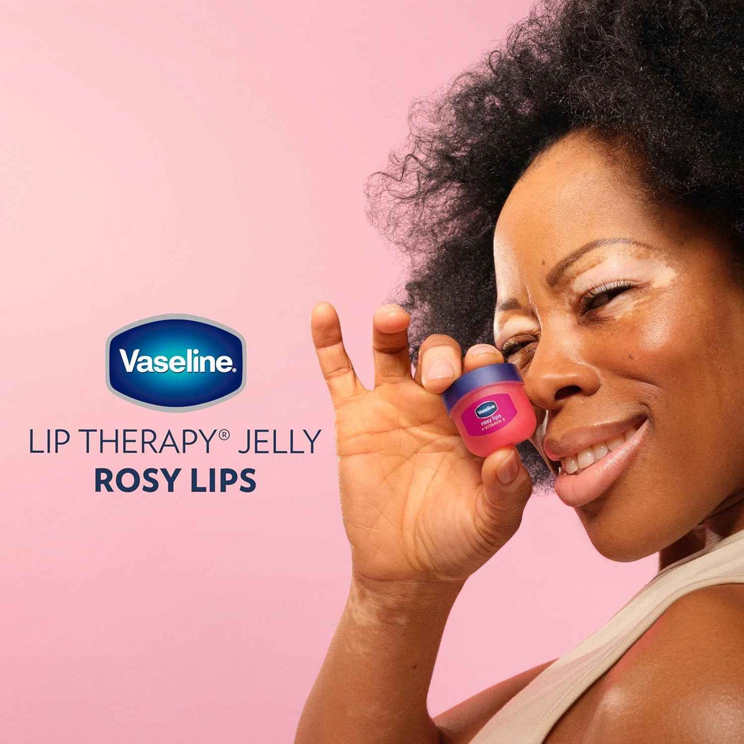 Vaseline Rosy Tinted Mini Lip Balm 2 ct – Self Care Essential for Bath Time and Wind Down Routine, Petroleum Jelly Lip Therapy