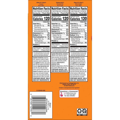 Kellogg's Gripz Variety Pack Mini Baked Snacks – School Lunchbox Pouches for Kids' Lunches and After-School Snacking