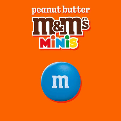 M&M'S Minis Peanut Butter Candy 15 oz Family Size Resealable Bag for Camping Trips, Picnic Tables and RV Travel Snacking