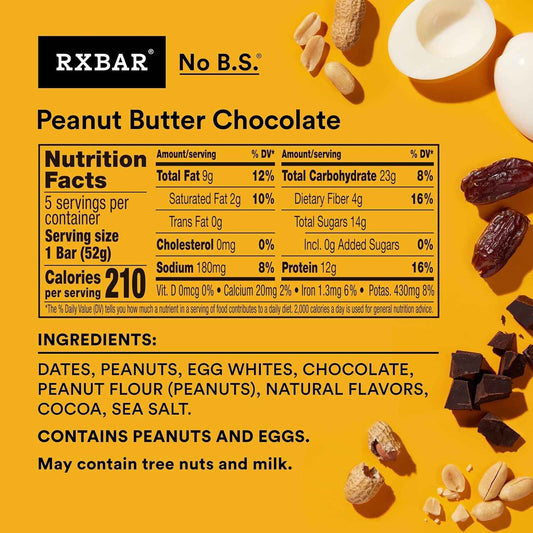 RXBAR Peanut Butter Chocolate Protein Bar – Office Desk Drawer Snack to Beat the 3PM Slump