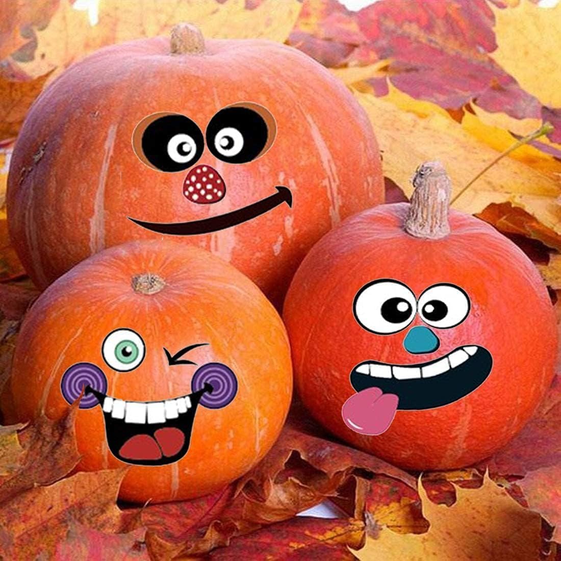 MiniPumpkin Peel-and-Stick Faces – Sharp-Tool-Free Pumpkin Decorating for Worry-Free Halloween