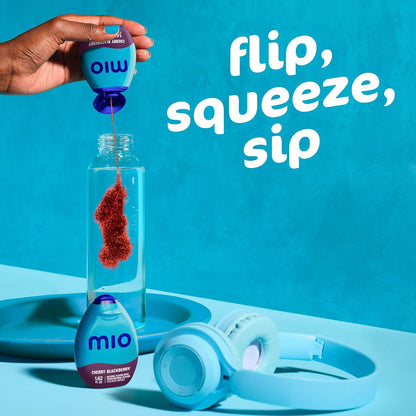 mio Cherry Blackberry Water Drops – Lightweight Sugar-Free Hydration for Hiking, Camping, and Outdoor Adventures, 1.62 fl oz
