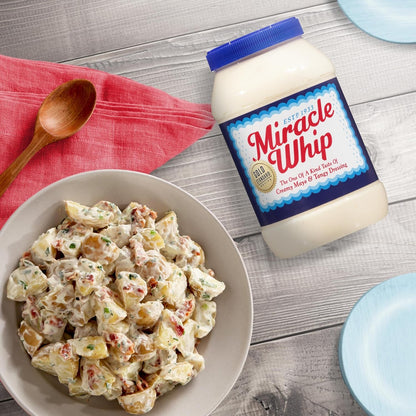 Miracle Whip Dressing 30 oz Jar – Family-Size Sandwich Spread for School Lunchboxes