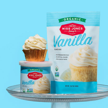 Miss Jones Baking Allergy-Friendly Vanilla Buttercream for Inclusive Baking, Free From Common Allergens
