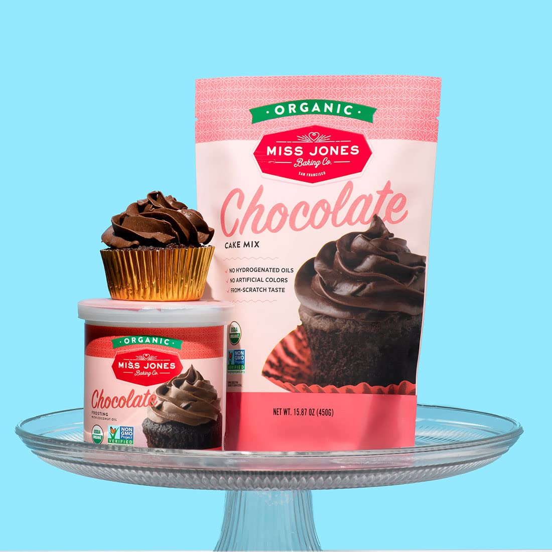 Miss Jones Baking Organic Chocolate Cake Mix – Thoughtful Gift for Vegan Friends and Allergy-Sensitive Hosts at Home