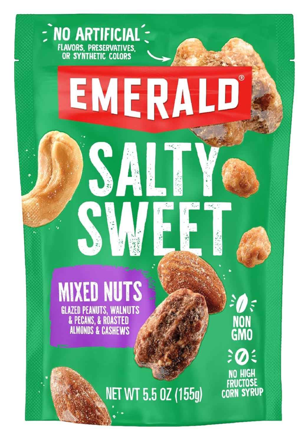 Emerald Nuts Salty Sweet Mixed Nuts – Gourmet Snack Gift Basket Addition for Holidays